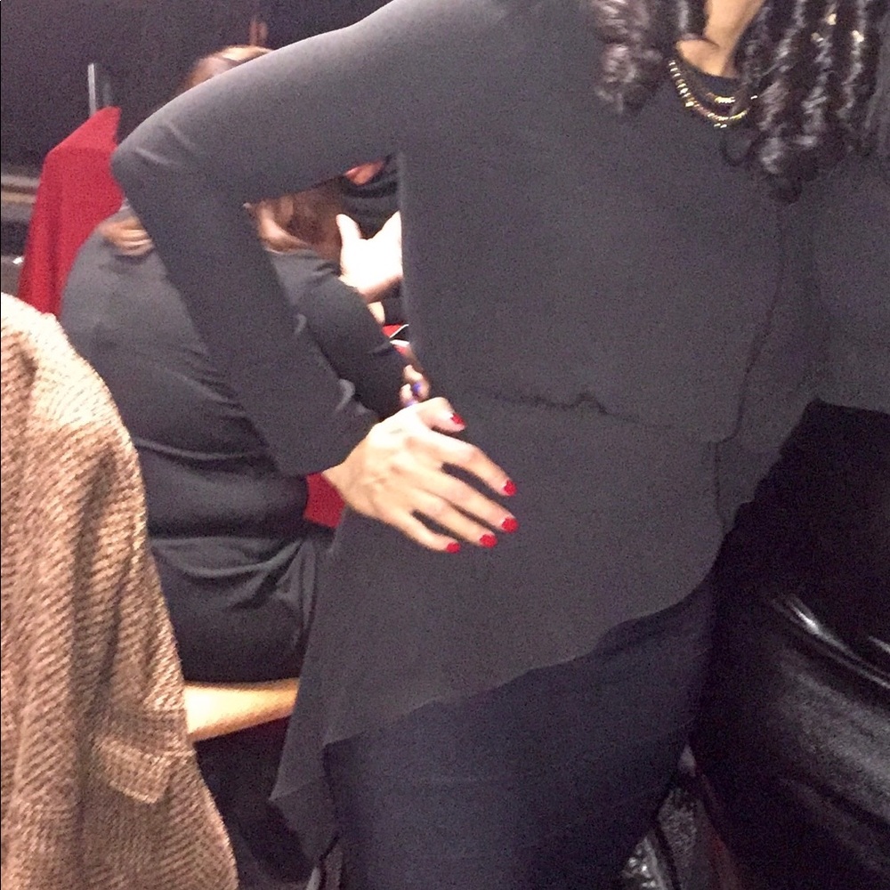 BCBG Sheer Black Top